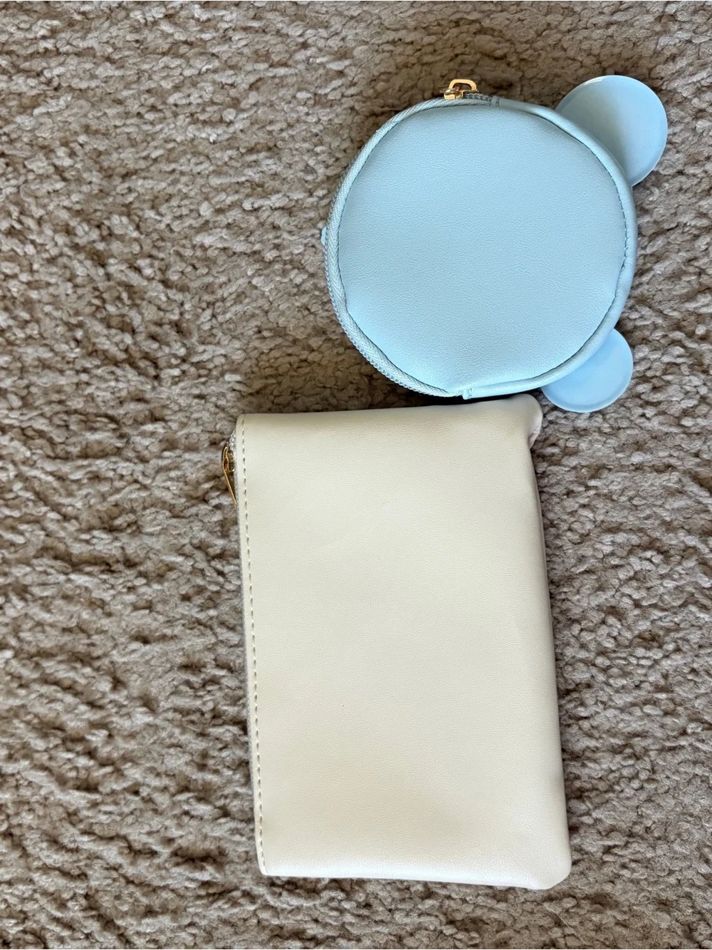 Disney Clear Cosmetic Bag with Pastel Pink Pumpkins & Blue Castle